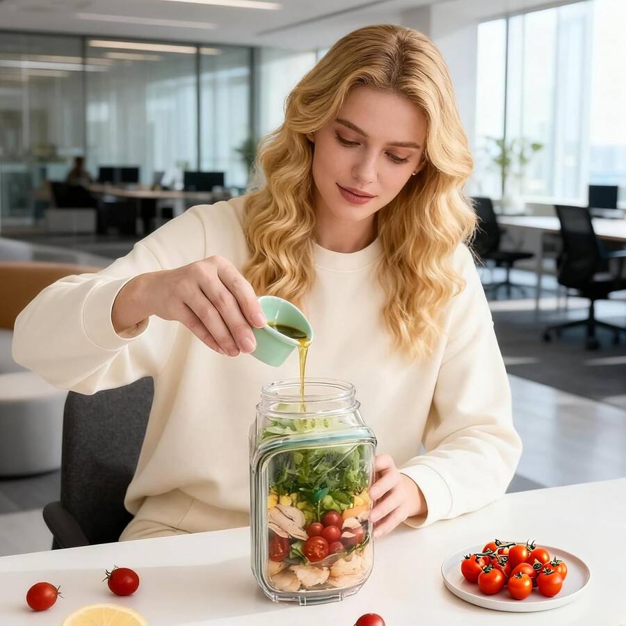 SaladPod™ | Portable Side-Opening Freshness Jar