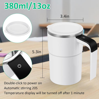 COJATBOA® Smart Temperature Mug: Rechargeable Self-Stirring Cup (12oz)