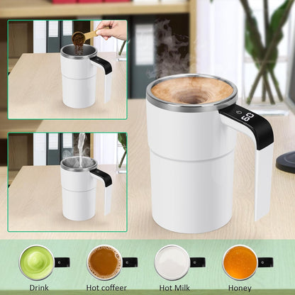 COJATBOA® Smart Temperature Mug: Rechargeable Self-Stirring Cup (12oz)